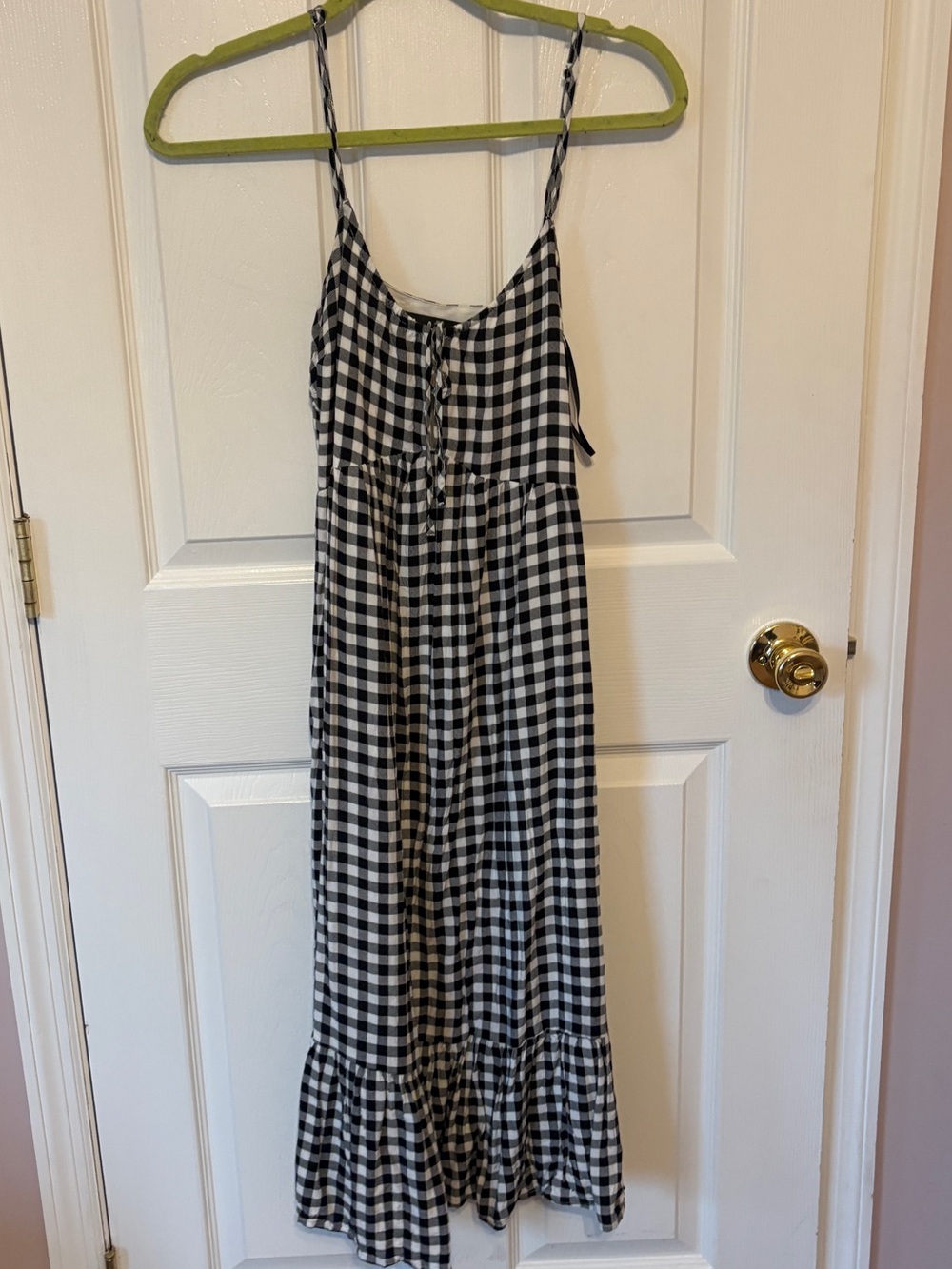 Lulus Black & White Gingham Maxi Sundress